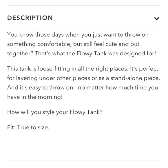 Buttercream off-white flowy tank size medium - Picture 5 of 5